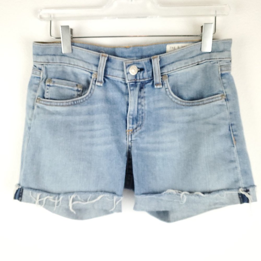 Rag & Bone jean shorts light wash cuffed women's 26 summer festival